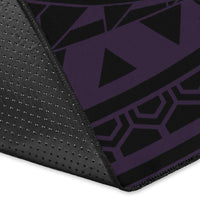 Royal Hibiscus Polynesian Tribal Area Rug Violet AH - Polynesian Pride
