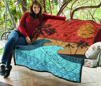 Hawaii Polynesian Sun Down Premium Quilt - Polynesian Pride