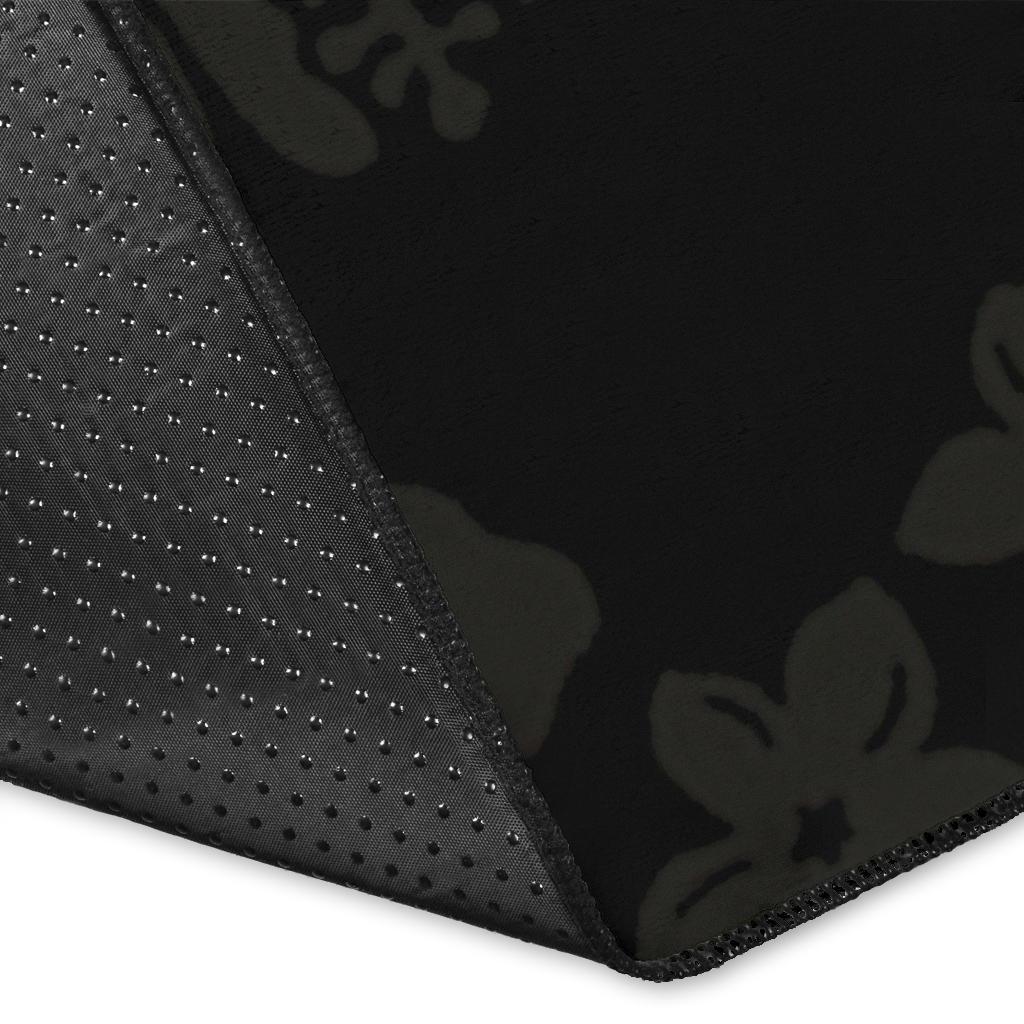 Hawaii Turtle Hibiscus Corner Map Polynesian Area Rug AH - Polynesian Pride