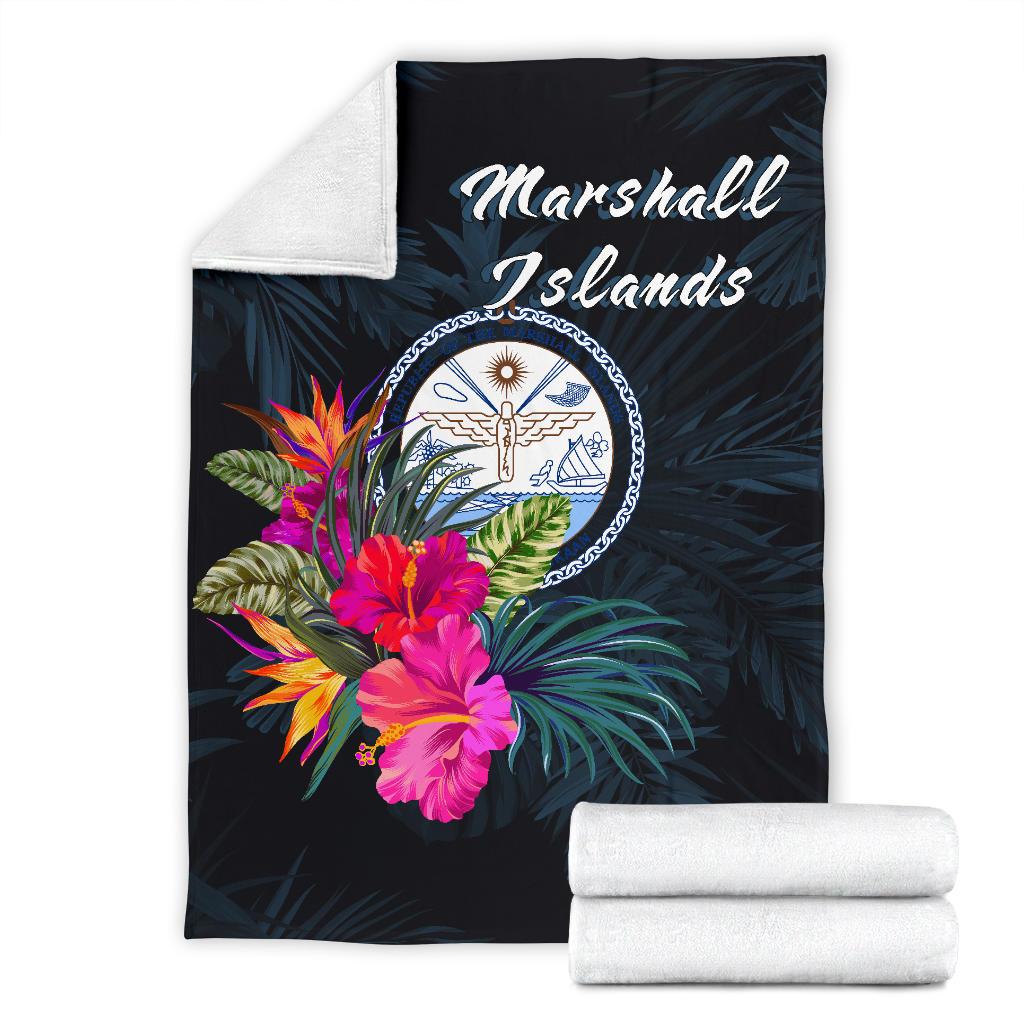 Marshall Islands Polynesian Premium Blanket - Tropical Flower - Polynesian Pride