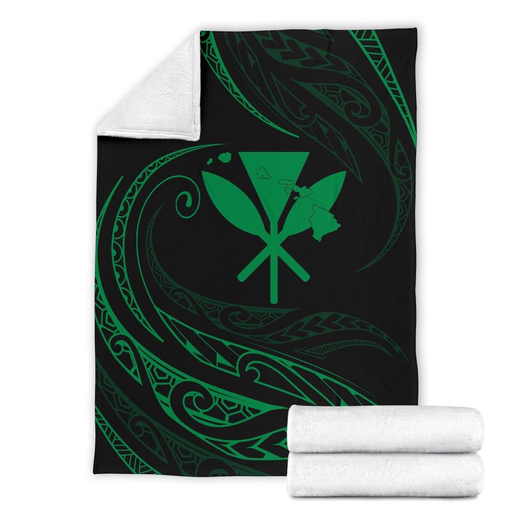 Kanaka Premium Blanket - Green - Frida Style - Polynesian Pride