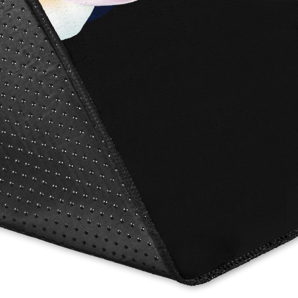 Papua New Guinea Polynesian Area Rug - Turtle With Plumeria Flowers - Polynesian Pride