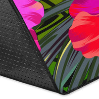 Guam Polynesian Area Rug - Hibiscus and Banana Leaves - Polynesian Pride