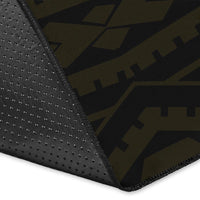 Hibiscus Plumeria Mix Polynesian Turtle Area Rug AH - Polynesian Pride