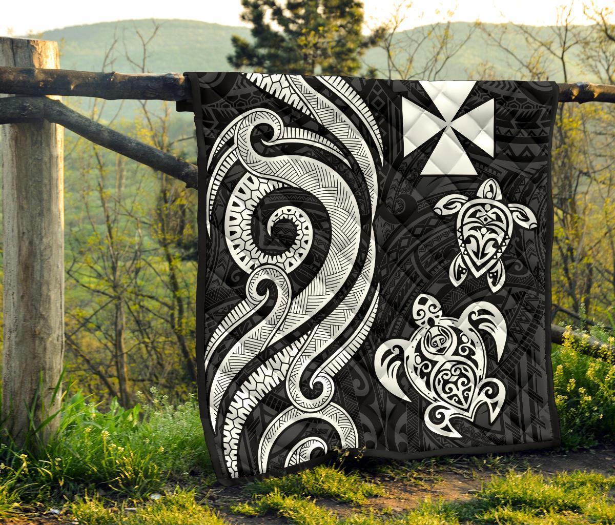 Wallis and Futuna Premium Quilt - White Tentacle Turtle - Polynesian Pride