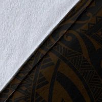 Sun In Leo Zodiac Premium Blanket Polynesian Tattoo Simple - Orange Black - Polynesian Pride