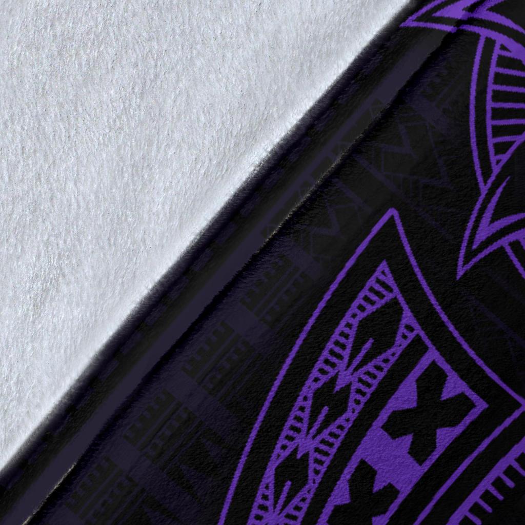 Seahorse Polynesian Blanket - Polynesian Tattoo Purple - Polynesian Pride