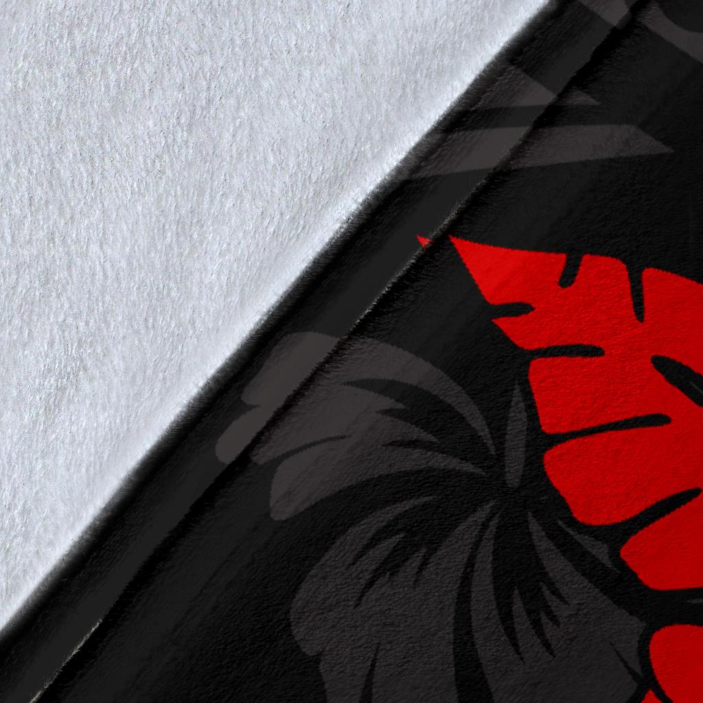 Hawaii Premium Blanket - Polynesian Patterns With Hibiscus Flowers - Polynesian Pride
