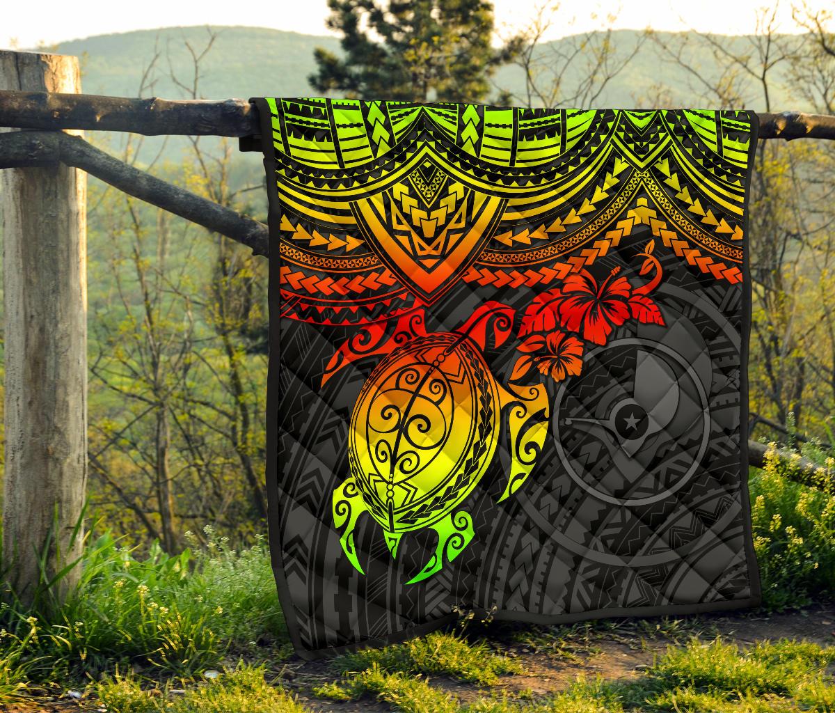 Yap Polynesian Premium Quilt - Reggae Turtle - Polynesian Pride