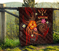 Kosrae Polynesian Premium Quilt - Legend of Kosrae (Red) - Polynesian Pride
