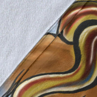 Hawaii The Girl Surfing Wave Premium Blanket - Polynesian Pride