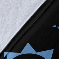 Hawaii Turtle Hibiscus Polynesian Vintage Premium Blanket - Pastel Blue - Polynesian Pride