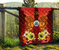 Federated States Of Micronesia Premium Quilt - Tribal Tuna Fish - Polynesian Pride