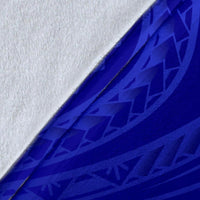 American Samoa Polynesian Custom Personalised Personalized Premium Blanket - Bald Eagle (Blue) - Polynesian Pride