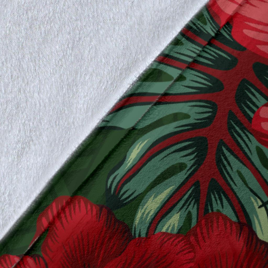 Hawaii Premium Blanket - Turtle Hibiscus Pattern Hawaiian Premium Blanket - Green - Polynesian Pride