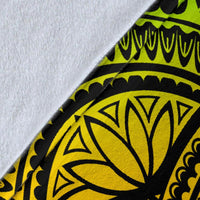 Hawaii Polynesian Premium Blanket - Vintage Polynesian Turtle (Reggae) - Polynesian Pride