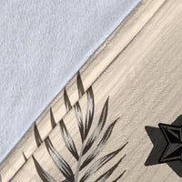 Cook Islands Blanket - The Beige Hibiscus - Polynesian Pride