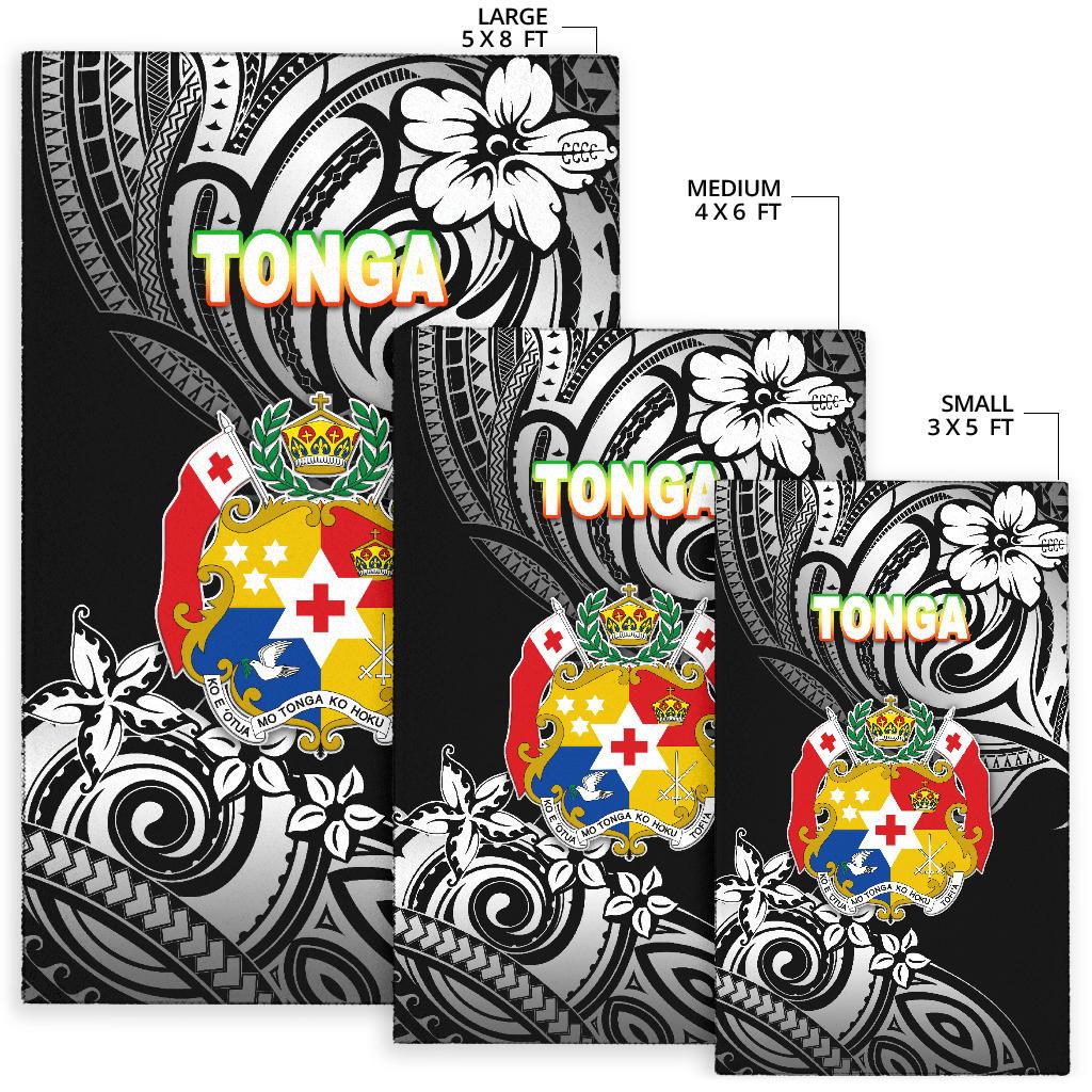 Mate Ma'a Tonga Rugby Area Rug Polynesian Unique Vibes - Black - Polynesian Pride