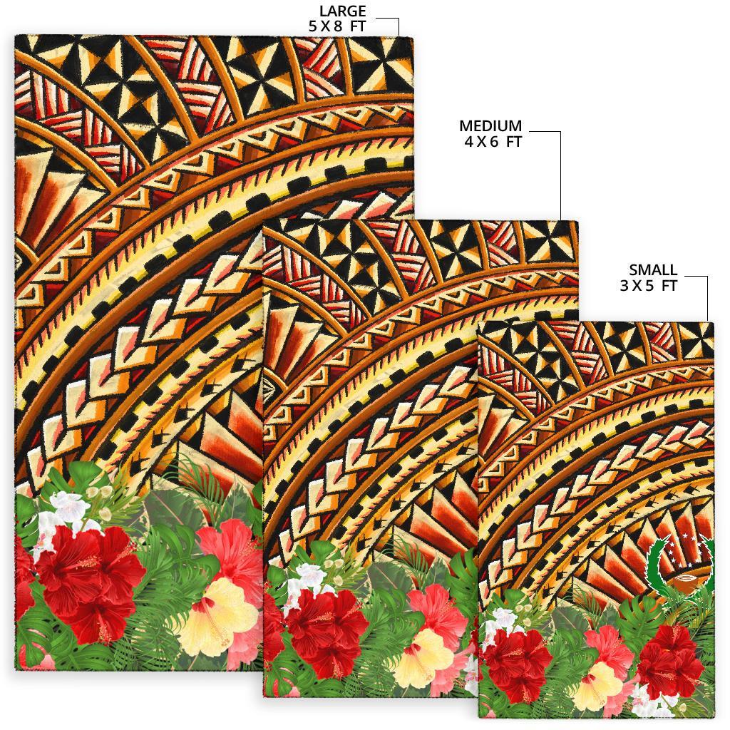 Pohnpei Micronesian Area Rug - Vintage Pattern - Polynesian Pride