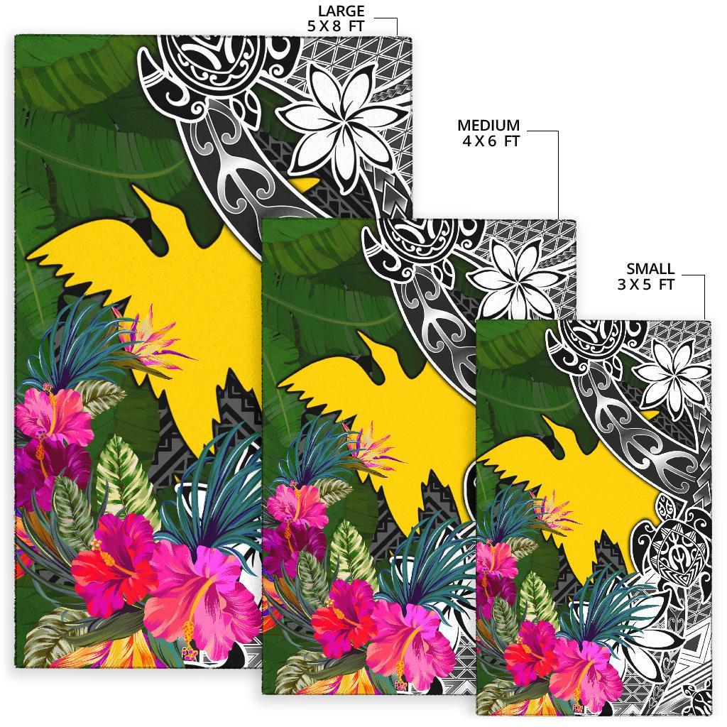 Papua New Guinea Area Rug - Turtle Plumeria Banana Leaf - Polynesian Pride