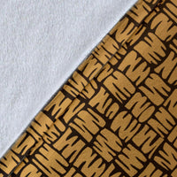 Samoa Polynesian Premium Blanket Gold - Turtle With Hook - Polynesian Pride