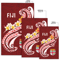 Fiji Area Rug - Fiji Seal Polynesian Patterns Plumeria (Red) - Polynesian Pride