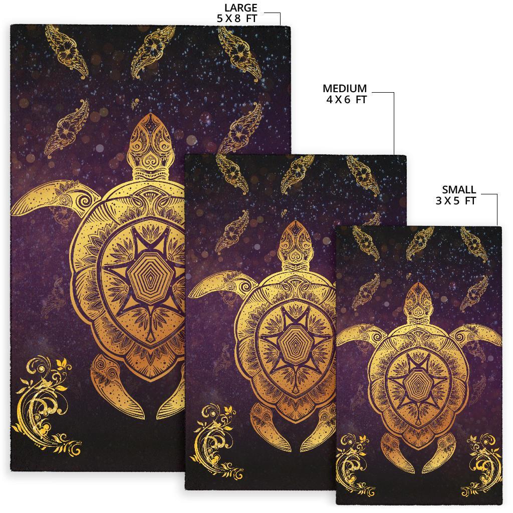 Turtle Golden Royal Area Rug AH - Polynesian Pride