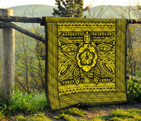 Hawaii Polyensian Turtle Premium Quilt Yellow - Polynesian Pride