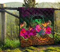 Polynesian Hawaii Premium Quilt - Summer Hibiscus - Polynesian Pride