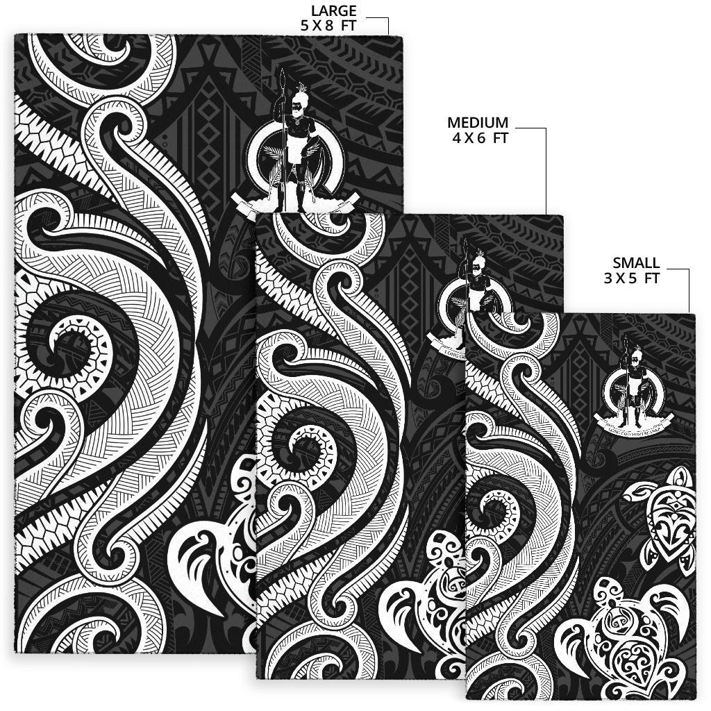 Vanuatu Area Rug - White Tentacle Turtle - Polynesian Pride