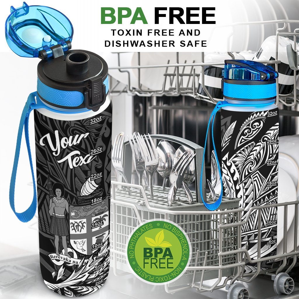 Fiji Custom Personalised Hydro Tracking Bottle - Wings Style - Polynesian Pride