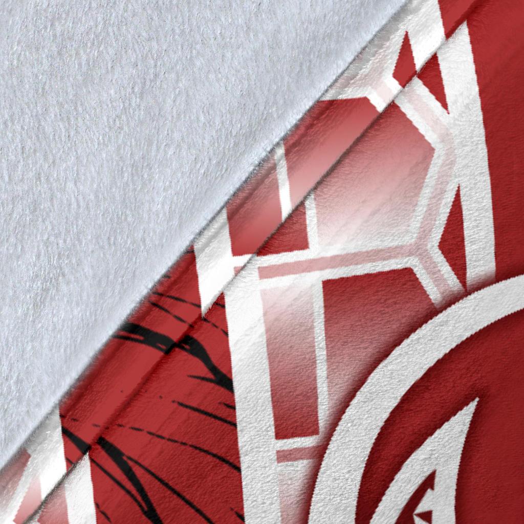 Nauru Polynesian Premium Blanket - Summer Plumeria (Red) - Polynesian Pride