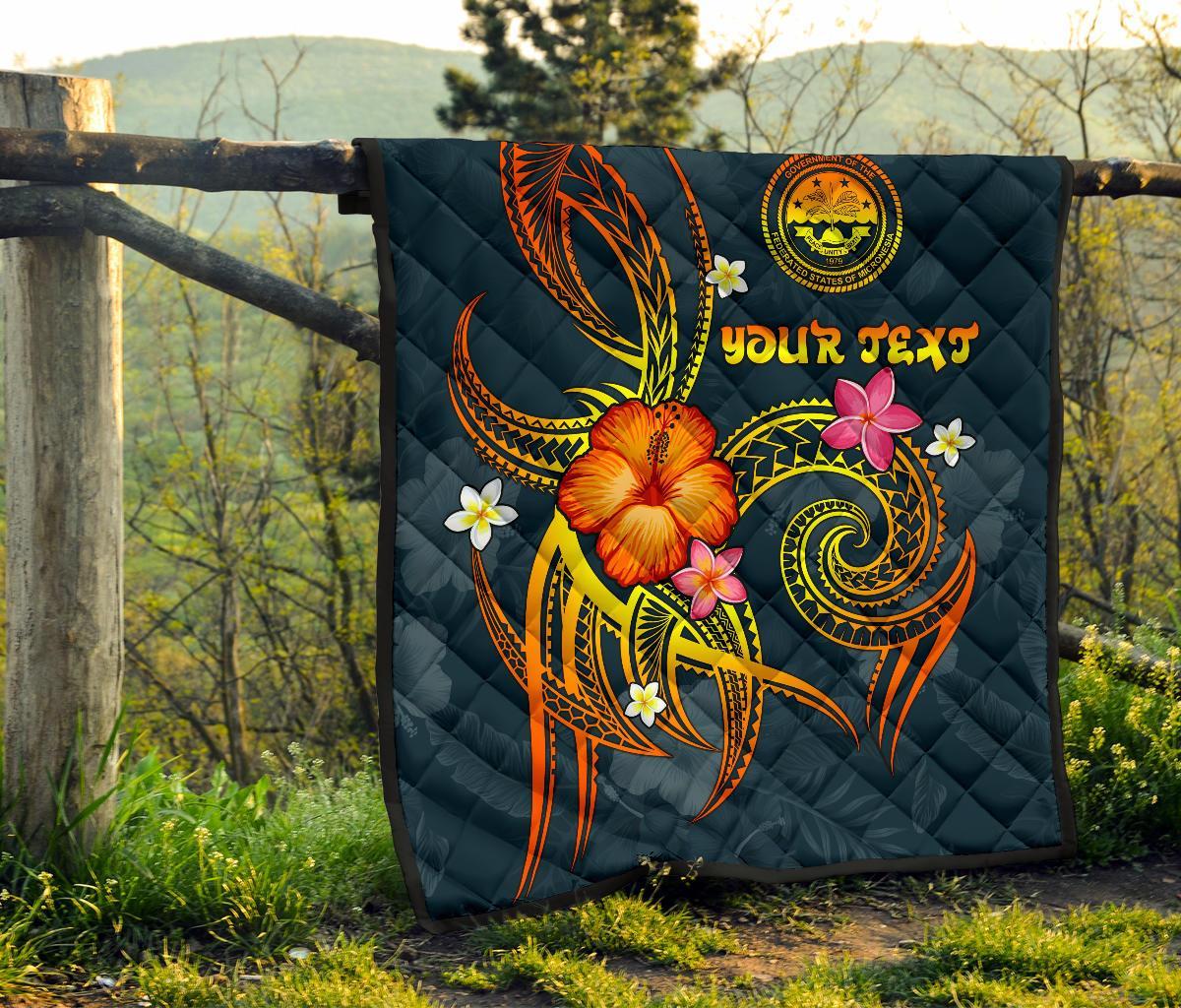 Federated States of Micronesia Polynesian Personalised Premium Quilt - Legend of FSM (Blue) - Polynesian Pride