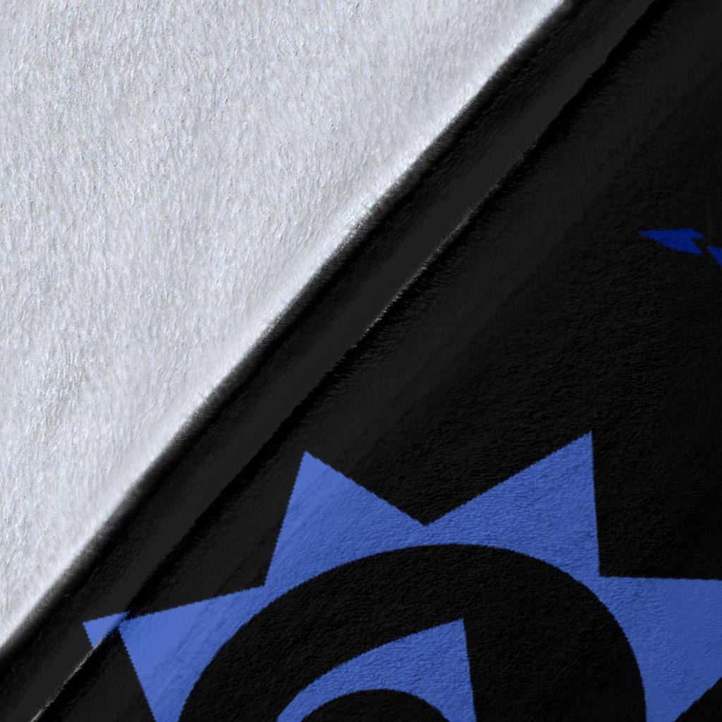 Hawaii Turtle Hibiscus Polynesian Vintage Premium Blanket - Blue - Polynesian Pride