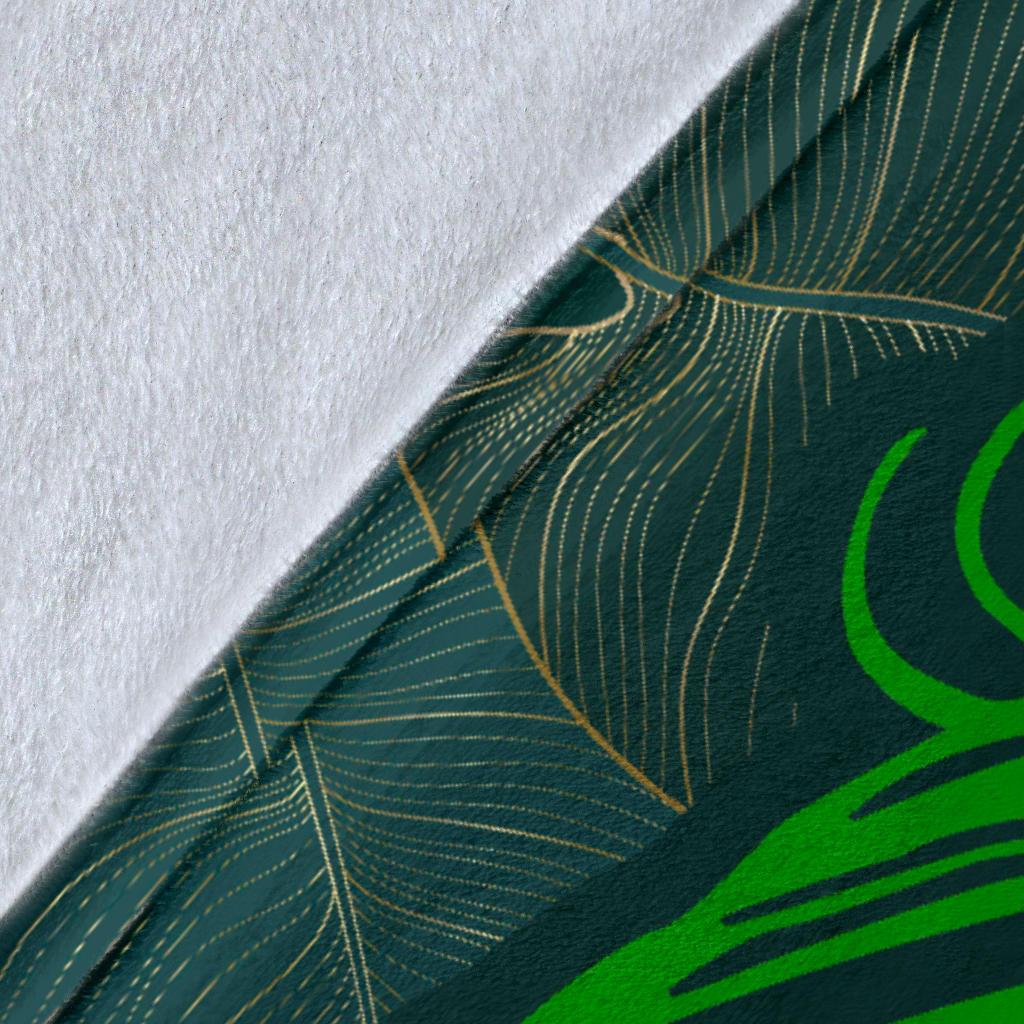 Hawaii Monstera Kalo Hula Girl Kanaka Maoli Premium Blanket - Polynesian Pride