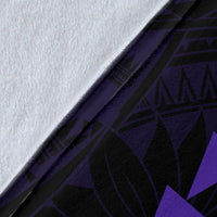 Hawaii Kakau Makau Fish Hook Polynesian Premium Blanket - Purple - Polynesian Pride