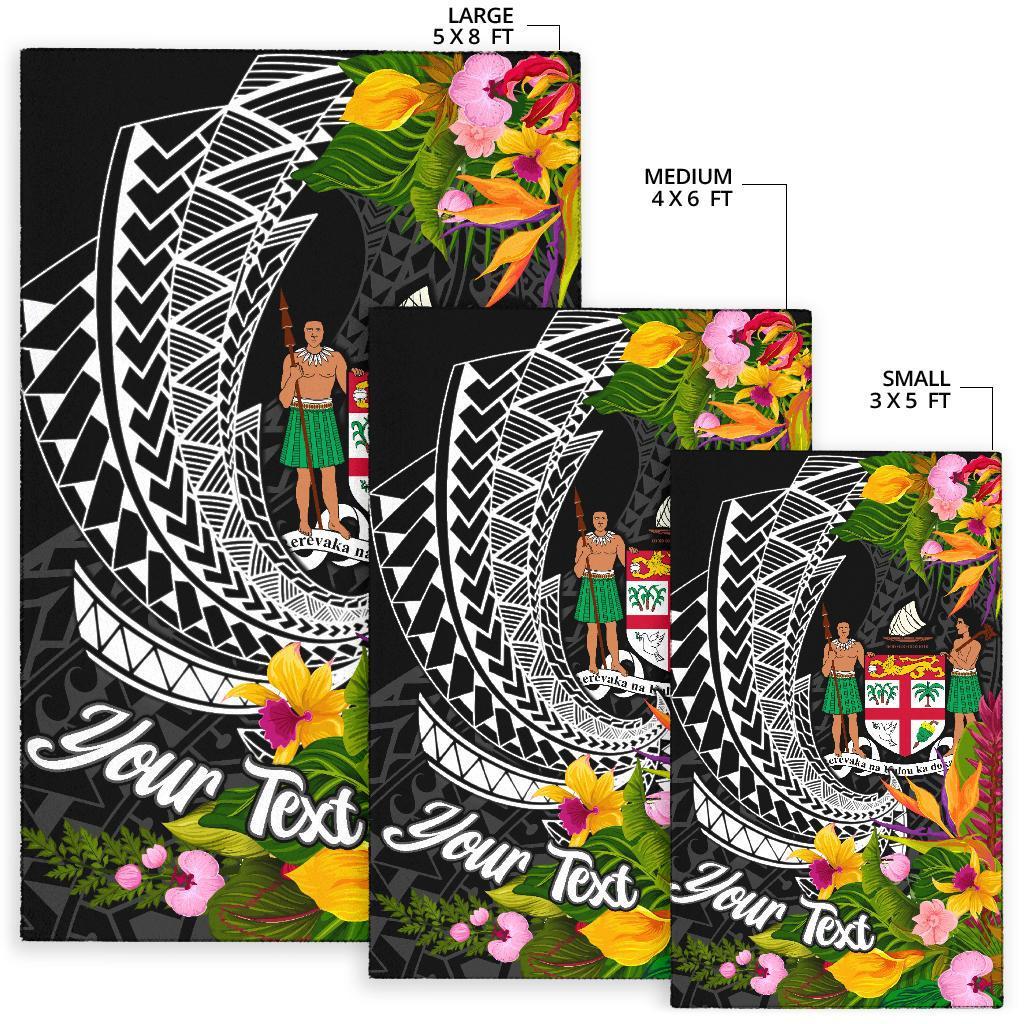 Fiji Area Rug - Custom Personalised Seal Spiral Polynesian Patterns - Polynesian Pride