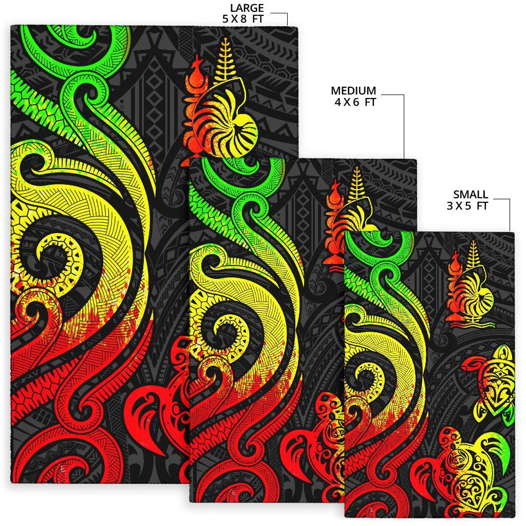 New Caledonia Area Rug - Reggae Tentacle Turtle - Polynesian Pride
