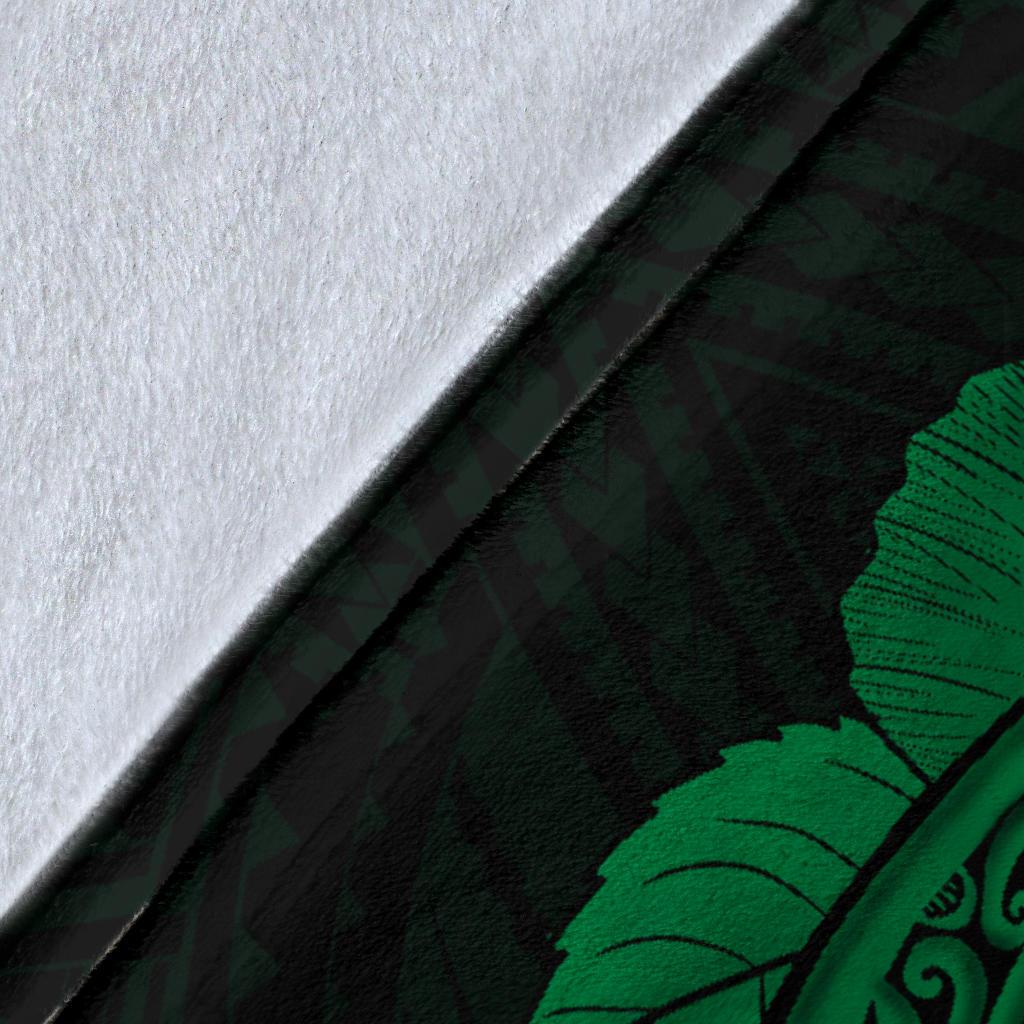 Anchor Green Poly Tribal Premium Blanket - Polynesian Pride