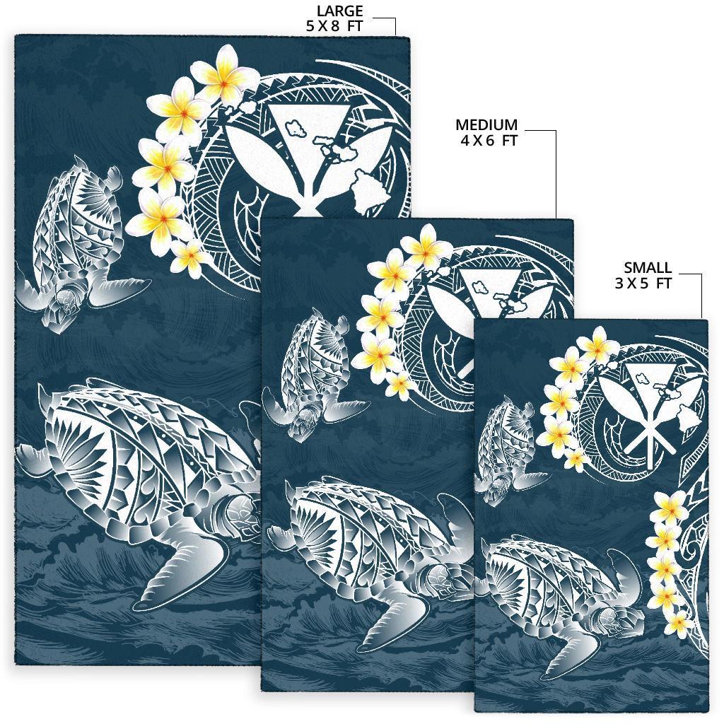 Hawaii Turtle Plumerian Polynesian Rug - Sease Style - Polynesian Pride
