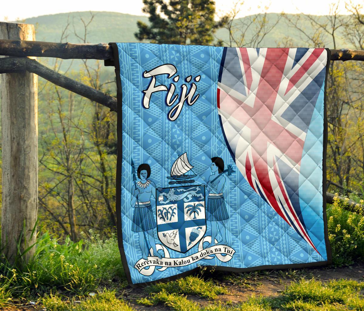 Fiji Polynesian Premium Quilt - Fiji Flag - Polynesian Pride
