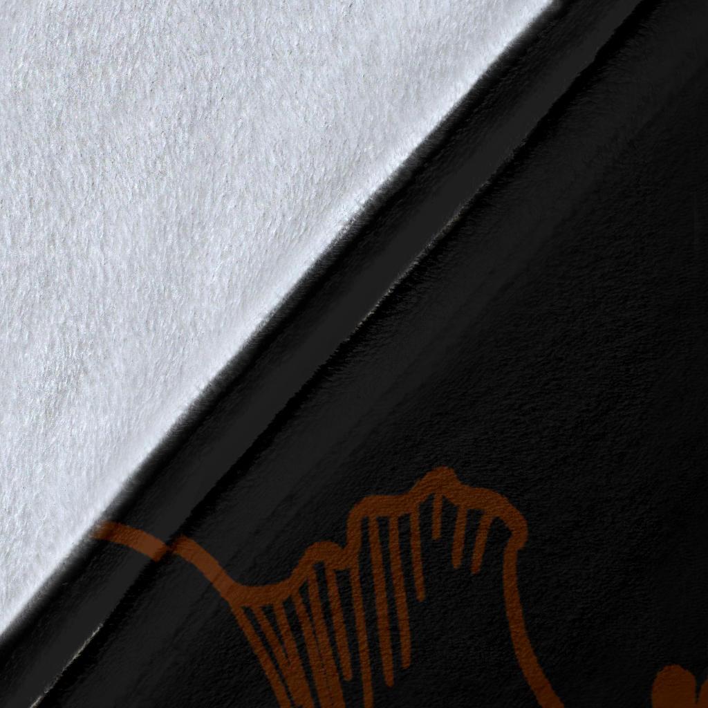 Hawaii Hibiscus Premium Blanket - Turtle Map - Orange - Polynesian Pride