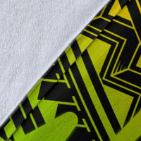 American Samoa Premium Blankets - Seal With Polynesian Pattern Heartbeat Style (Reggae) - Polynesian Pride