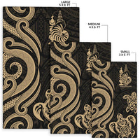 New Caledonia Area Rug - Gold Tentacle Turtle - Polynesian Pride