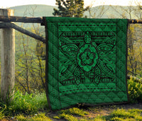 Hawaii Polyensian Turtle Premium Quilt Green - Polynesian Pride