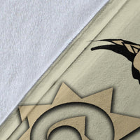 Hawaii Turtle Hibiscus Polynesian Vintage Premium Blanket - Beige - Polynesian Pride