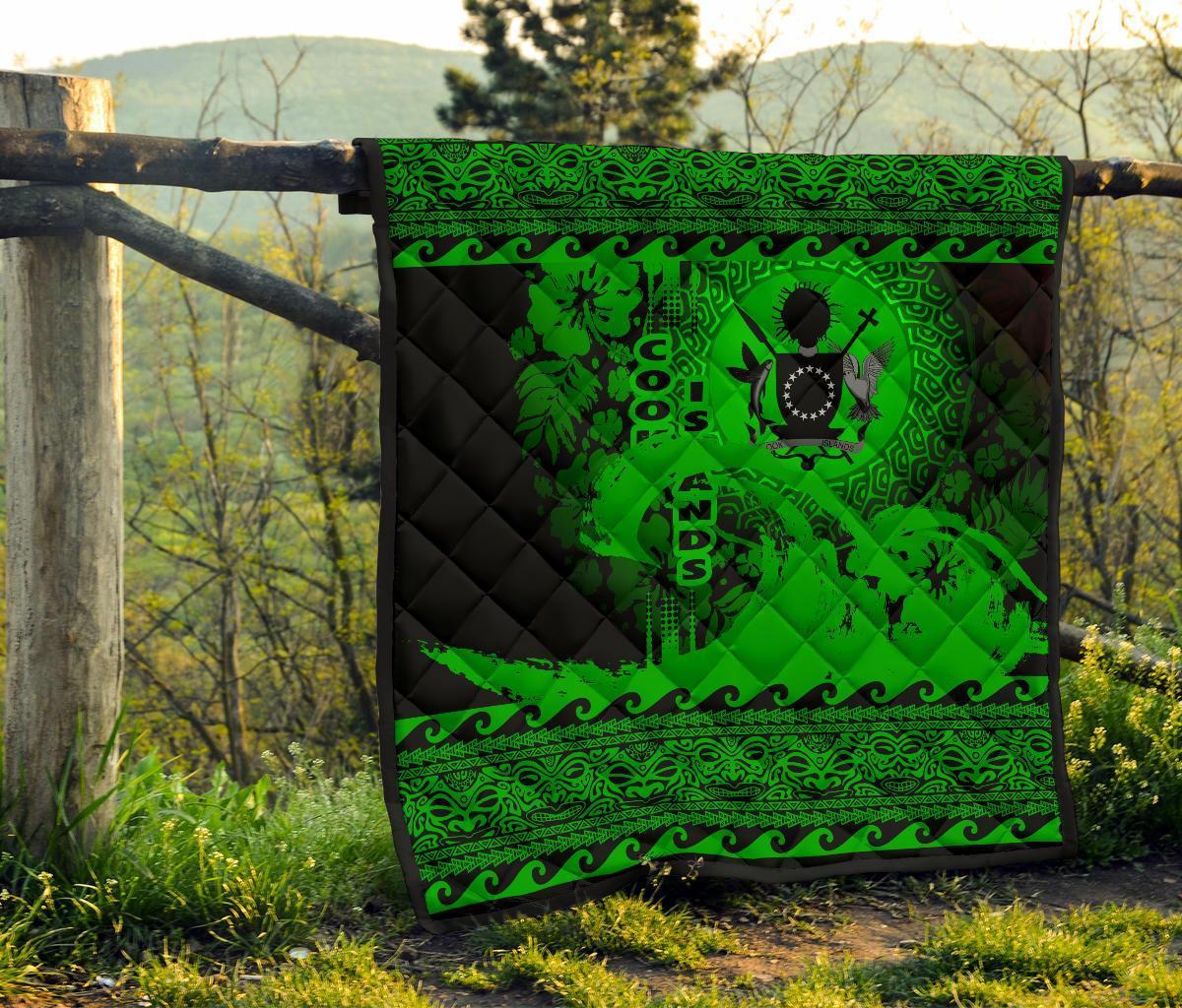 Cook Island Quilt Wave Green Design - Polynesian Pride