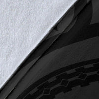 Hawaiian Kanaka Premium Blanket Hibiscus Polynesian Love Gray - Polynesian Pride