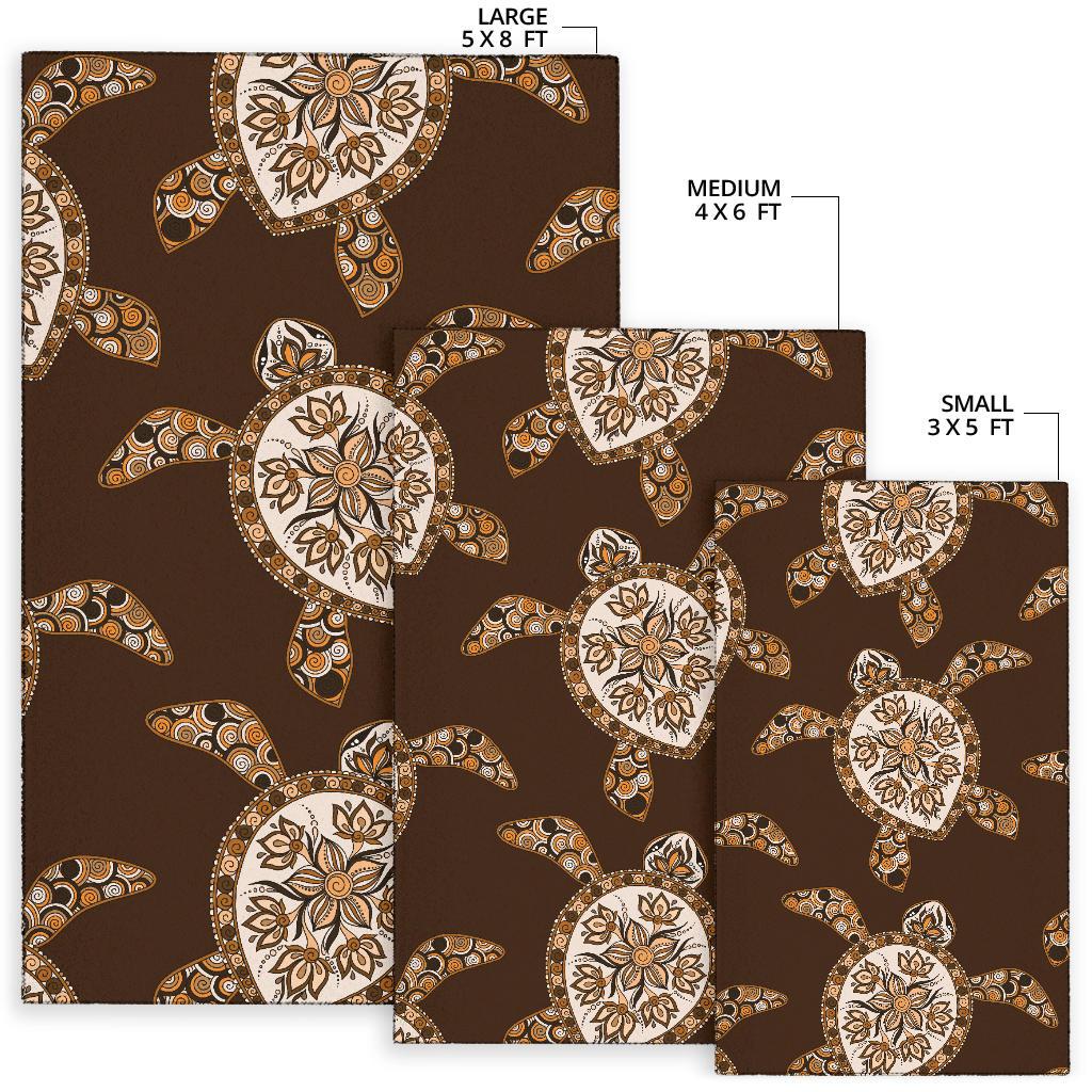 Brown Turtle Area Rug - Polynesian Pride