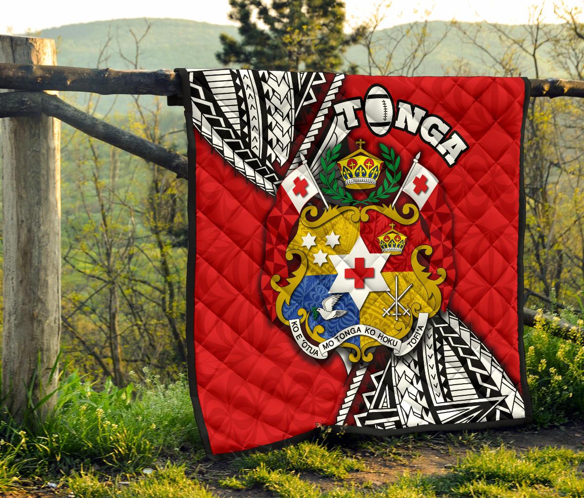 Tonga Rugby Premium Quilt Polynesian Style Pinwheel - Polynesian Pride